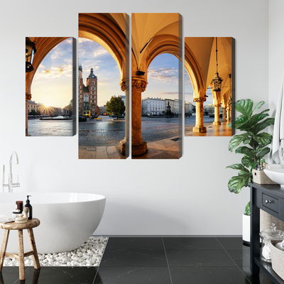 Ljuddämpande tavla - View of Kraków at sunset