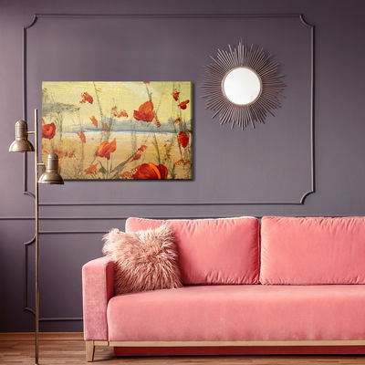 Ljuddämpande tavla - Wild red poppies