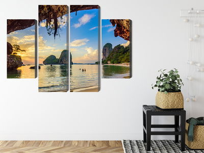 Ljuddämpande tavla - Sunset on a beach in thailand