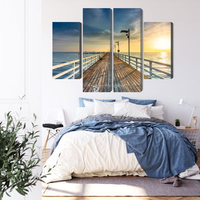 Ljuddämpande tavla - Wooden pier on the baltic sea