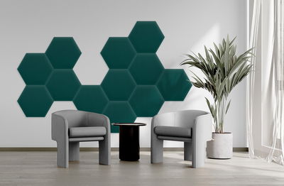 Sekskantet lydabsorber - fløjl