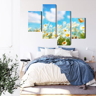 Ljuddämpande tavla - 3d daisy field