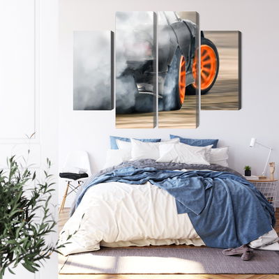 Ljuddämpande tavla - Drifting car in a puff