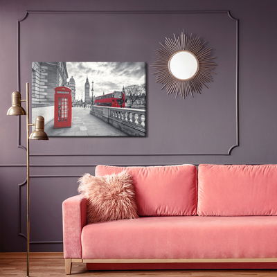 Ljuddämpande tavla - Red telephone box in London