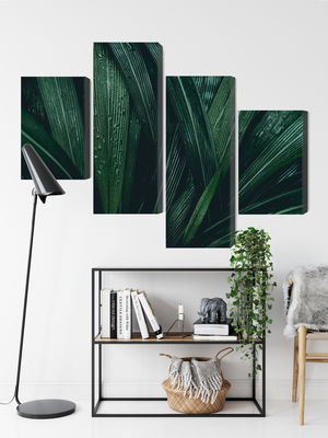 Ljuddämpande tavla - Dark green leaves on a macro