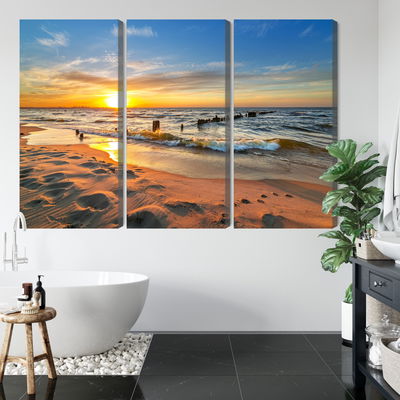 Ljuddämpande tavla - Baltic sea at sunset