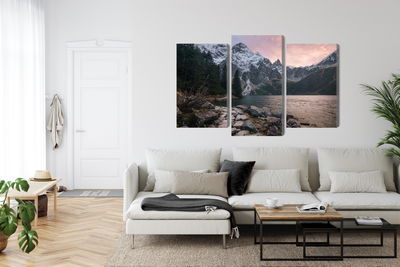 Ljuddämpande tavla - Lake and forest