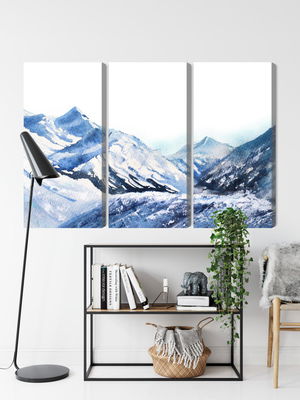 Ljuddämpande tavla - Watercolor mountain peak