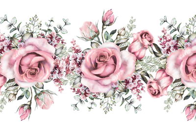 Ljuddämpande tavla - Rose petals painted