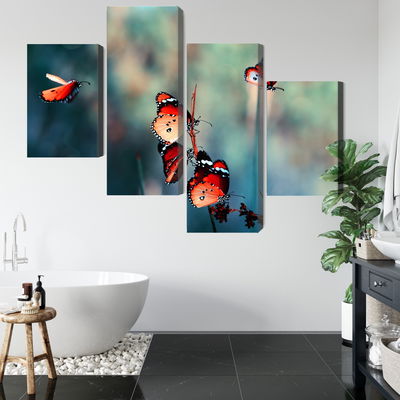 Ljuddämpande tavla - Colorful butterflies