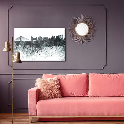 Ljuddämpande tavla - Black white panorama