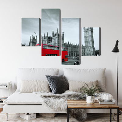 Ljuddämpande tavla - Red London bus