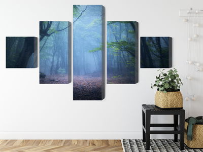 Ljuddämpande tavla - Hazy 3d forest landscape