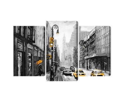 Ljuddämpande tavla - American city street view