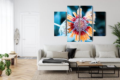 Ljuddämpande tavla - Rudbeckia flowers covered