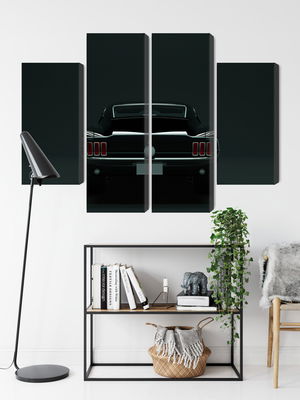 Ljuddämpande tavla - Vintage black muscle car