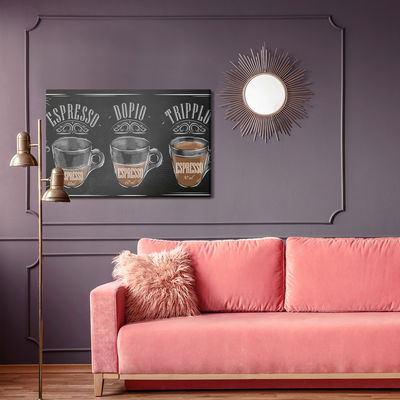 Ljuddämpande tavla - Vintage espresso coffee