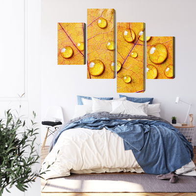 Ljuddämpande tavla - Water drops on an autumn