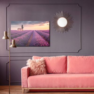 Ljuddämpande tavla - Flowering lavender field