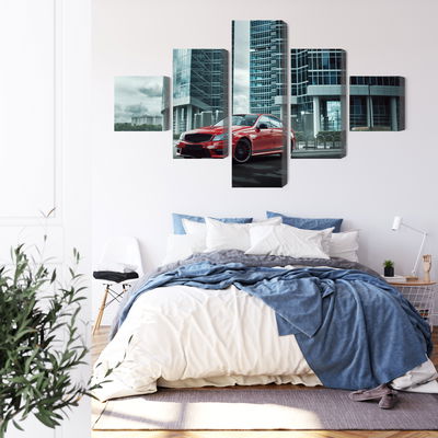 Ljuddämpande tavla - Red car on a background