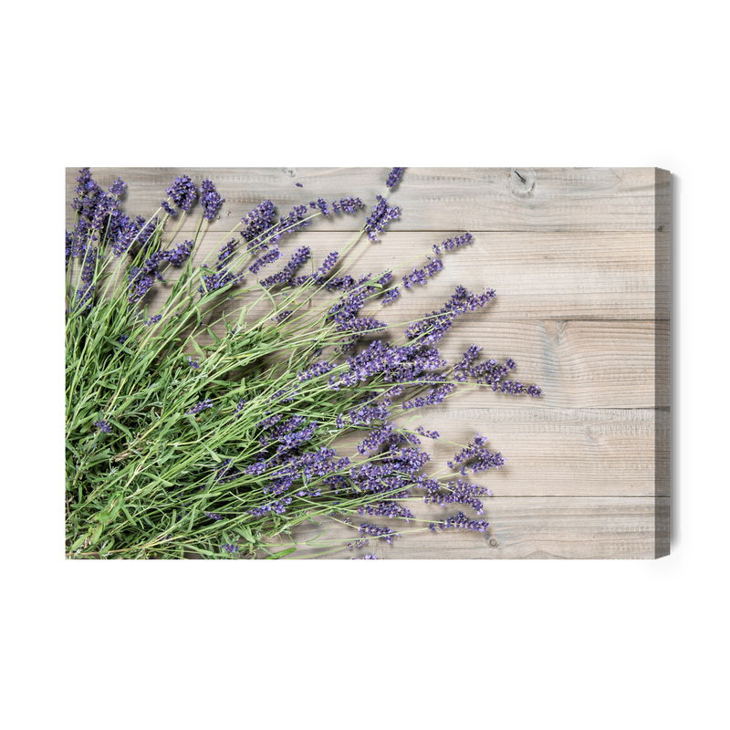 Ljuddämpande tavla - Lavender on a rustic wood
