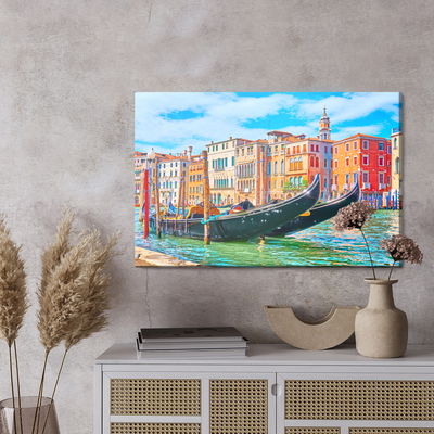 Ljuddämpande tavla - Colorful buildings in venice