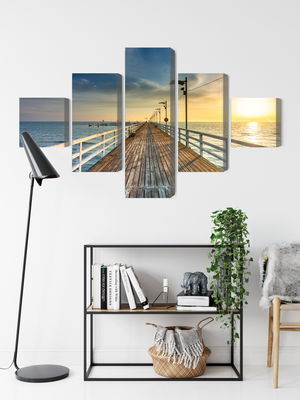 Ljuddämpande tavla - Wooden pier on the baltic sea