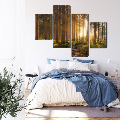 Ljuddämpande tavla - Sunset in the forest