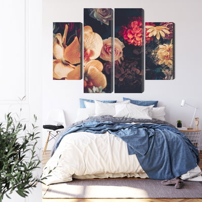 Ljuddämpande tavla - Multi-colored flowers