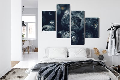 Ljuddämpande tavla - Blueberries close up 3d