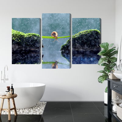 Ljuddämpande tavla - Snail in the rain