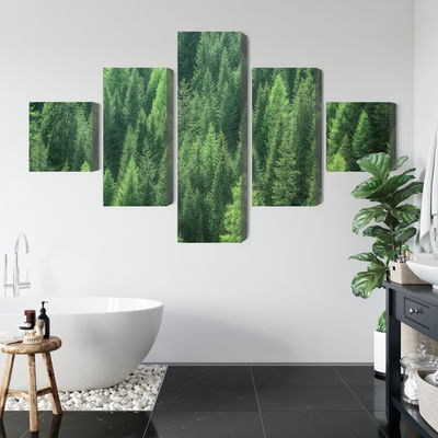 Ljuddämpande tavla - 3d green forest view