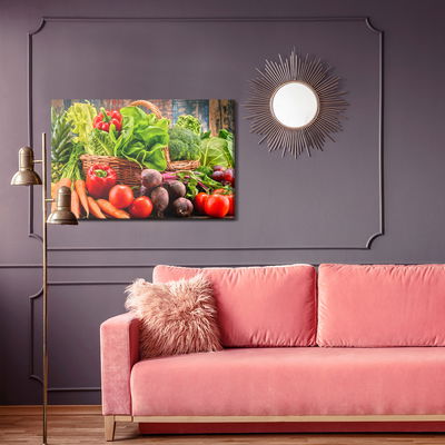 Ljuddämpande tavla - A basket of fresh vegetables