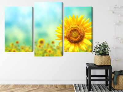 Ljuddämpande tavla - Decorative 3d sunflower