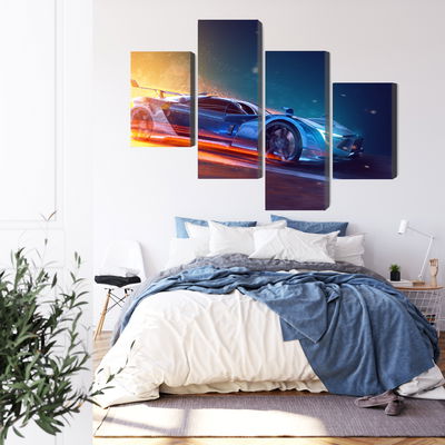 Ljuddämpande tavla - 3d futuristic sports car