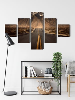 Ljuddämpande tavla - Road to the mountains 3d