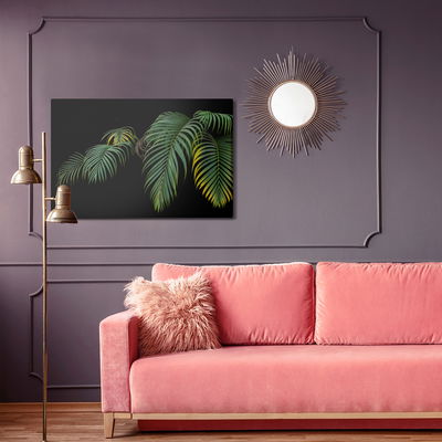 Ljuddämpande tavla - Tropical palm leaves