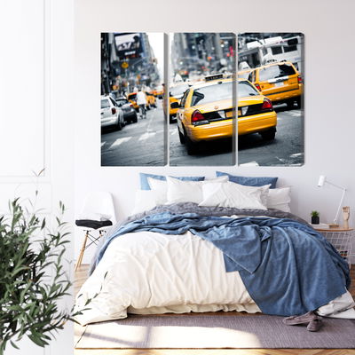 Ljuddämpande tavla - Taxis on the streets of new