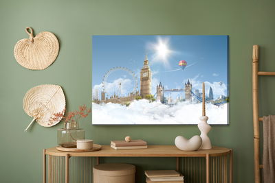 Ljuddämpande tavla - London in the clouds