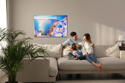 Ljuddämpande tavla - Sea in greece