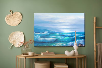 Ljuddämpande tavla - Rough sea waves