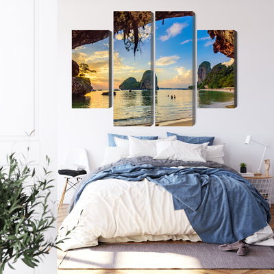 Ljuddämpande tavla - Sunset on a beach in thailand