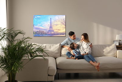 Ljuddämpande tavla - Eiffel tower at sunset