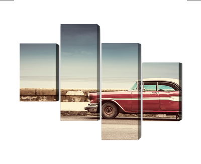 Ljuddämpande tavla - Old american retro car