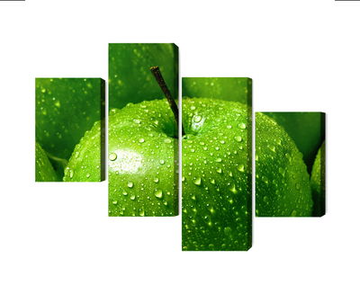 Ljuddämpande tavla - Green apples on a macro scale