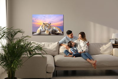 Ljuddämpande tavla - Tiger resting