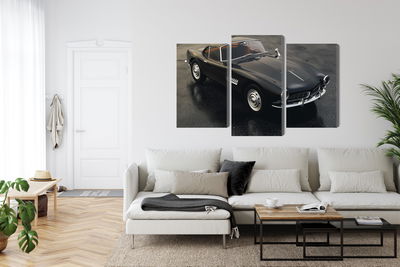 Ljuddämpande tavla - Vintage black sports car