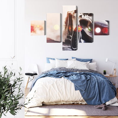 Ljuddämpande tavla - Black drifting 3d car