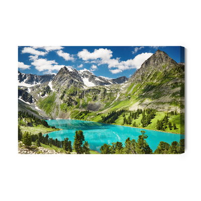 Ljuddämpande tavla - Of the lake in the mountains