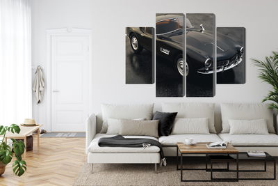 Ljuddämpande tavla - Vintage black sports car